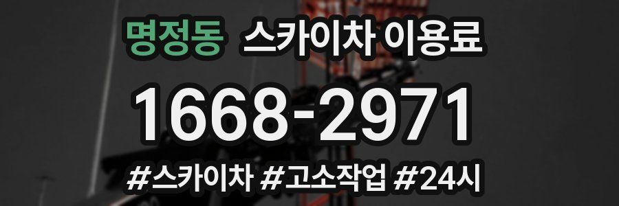 명정동 스카이차 이용료