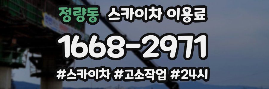 정량동 스카이차 이용료