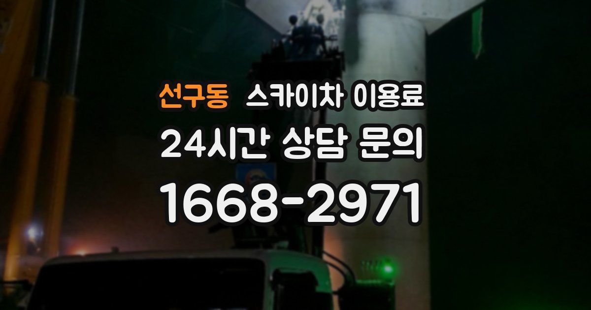 선구동 스카이차 이용료
