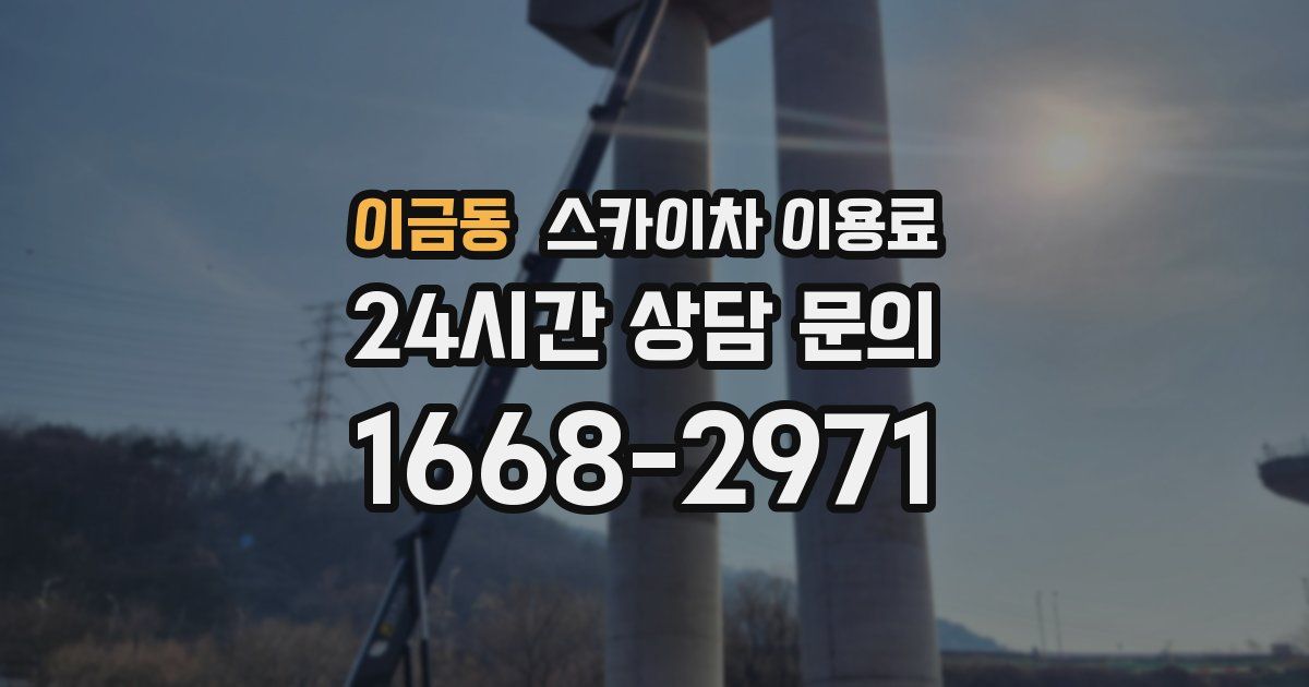 이금동 스카이차 이용료
