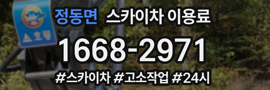정동면 스카이차 이용료