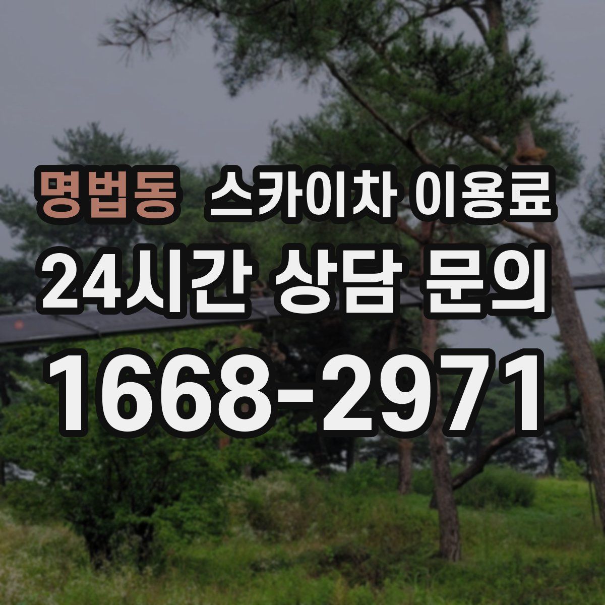 명법동 스카이차 이용료