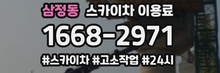 삼정동 스카이차 이용료