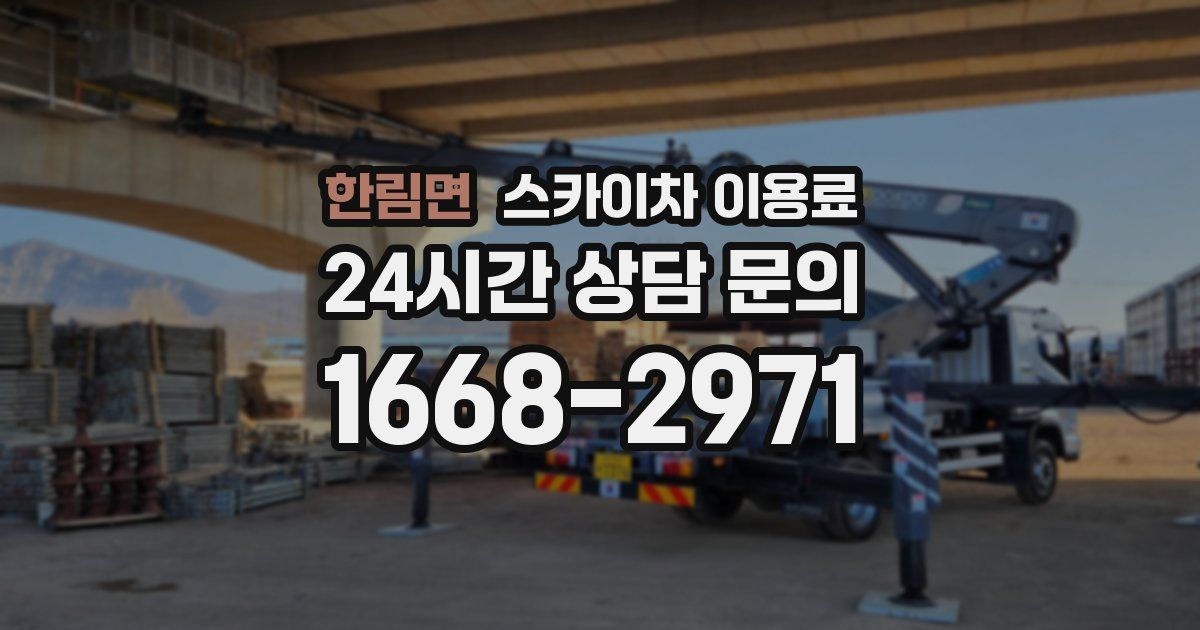 한림면 스카이차 이용료