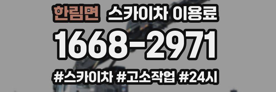 한림면 스카이차 이용료