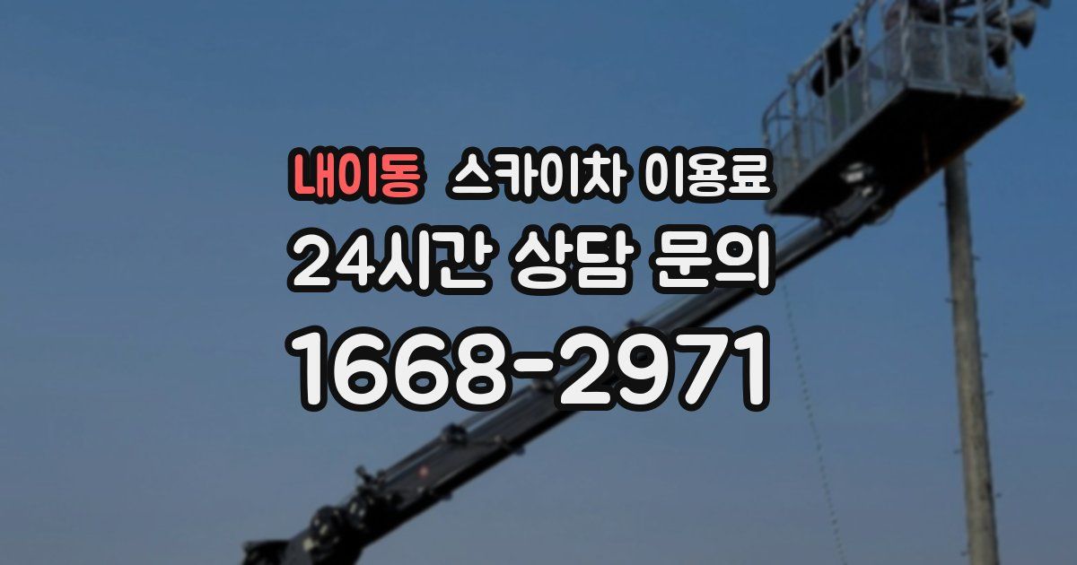 내이동 스카이차 이용료