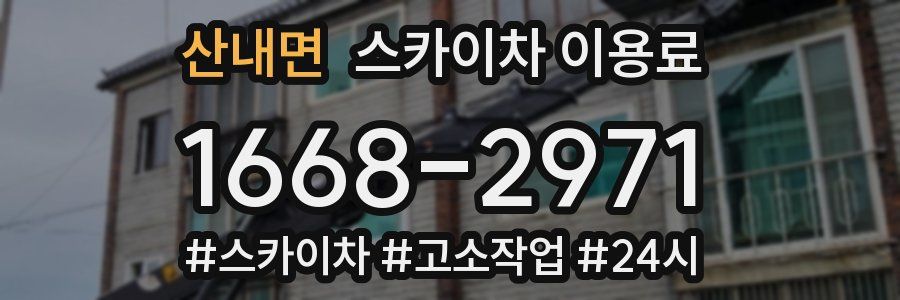 산내면 스카이차 이용료