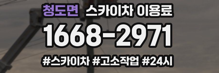 청도면 스카이차 이용료