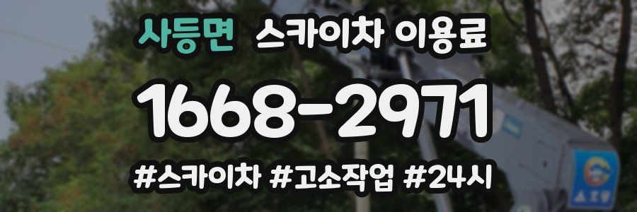 사등면 스카이차 이용료