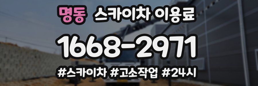 명동 스카이차 이용료