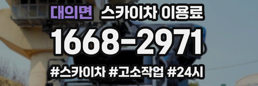 대의면 스카이차 이용료