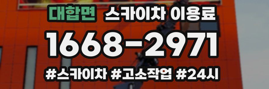 대합면 스카이차 이용료