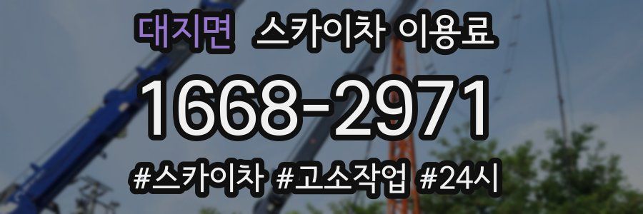 대지면 스카이차 이용료