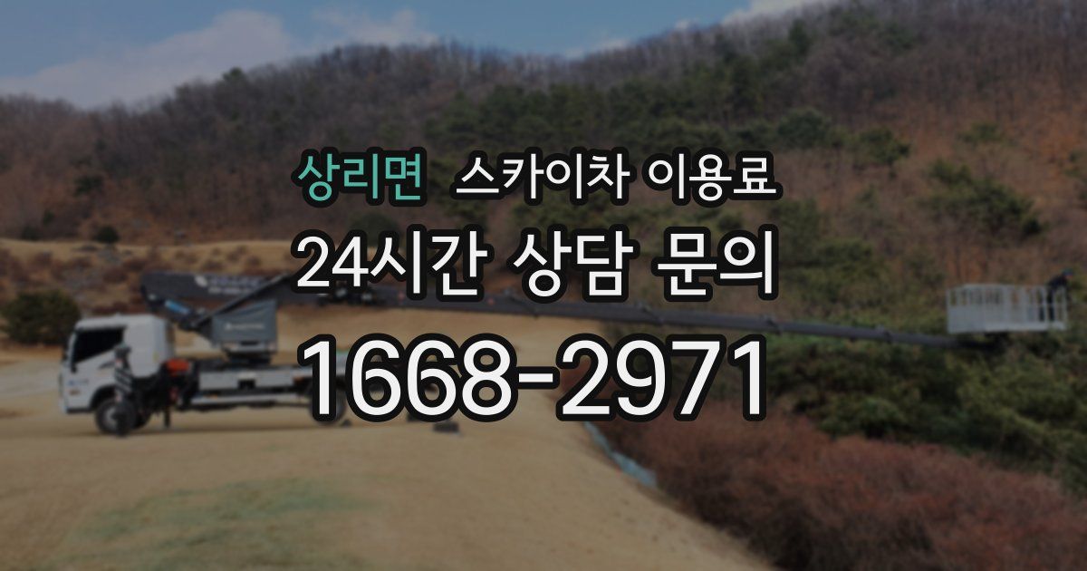 상리면 스카이차 이용료