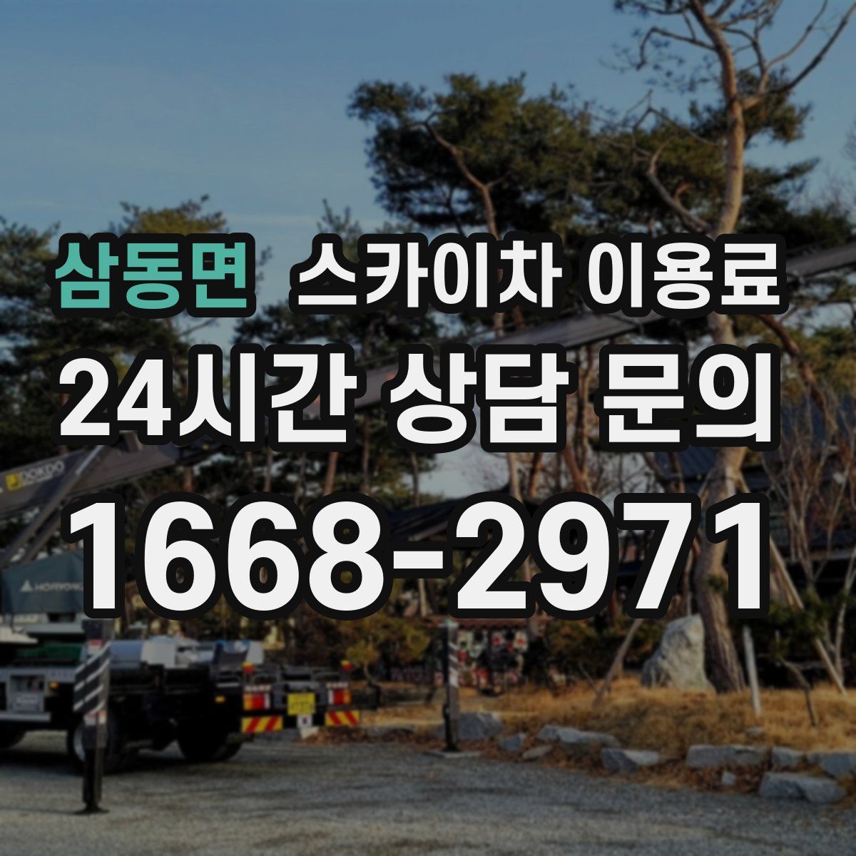 삼동면 스카이차 이용료