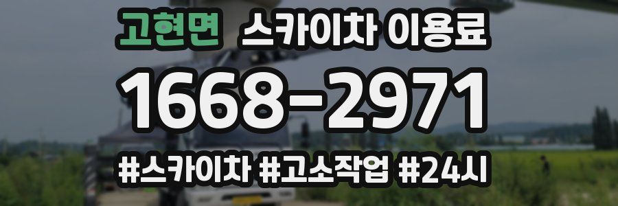 고현면 스카이차 이용료