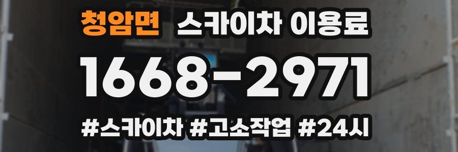 청암면 스카이차 이용료