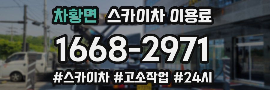차황면 스카이차 이용료