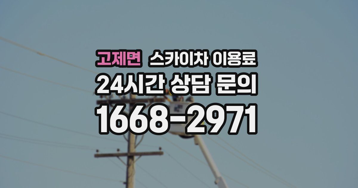 고제면 스카이차 이용료