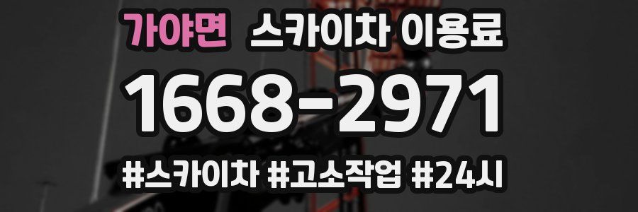 가야면 스카이차 이용료