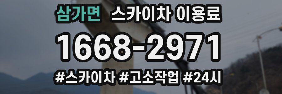 삼가면 스카이차 이용료