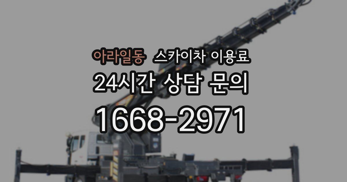 아라일동 스카이차 이용료