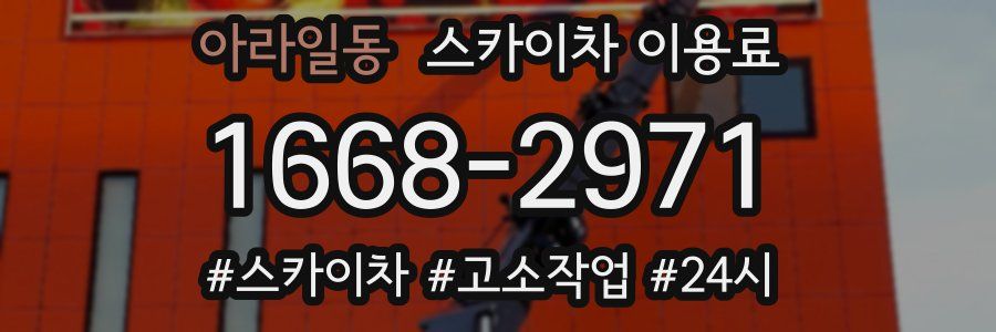 아라일동 스카이차 이용료