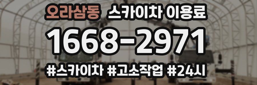 오라삼동 스카이차 이용료
