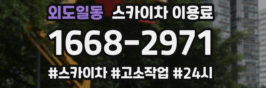 외도일동 스카이차 이용료