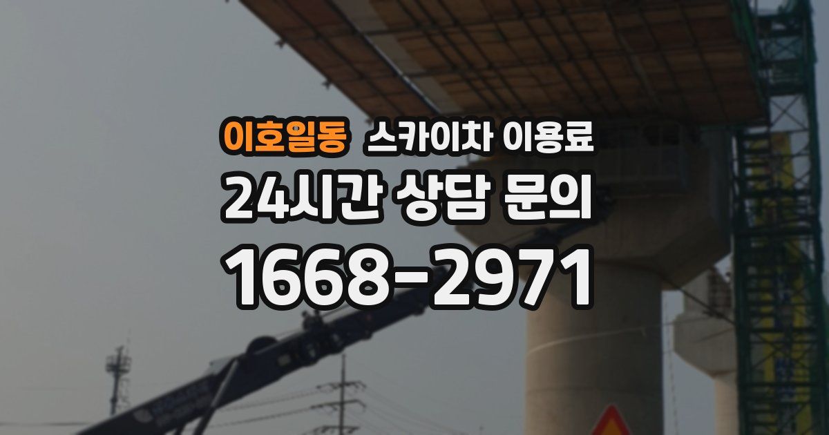 이호일동 스카이차 이용료
