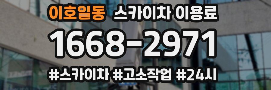 이호일동 스카이차 이용료