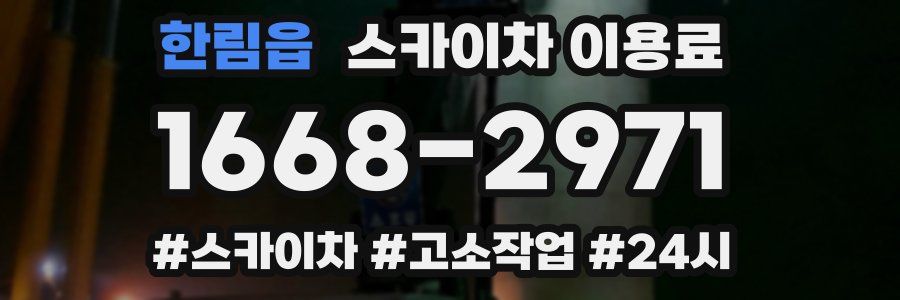 한림읍 스카이차 이용료