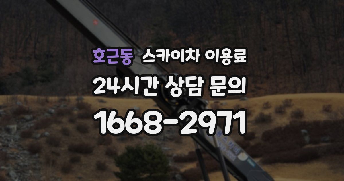 호근동 스카이차 이용료