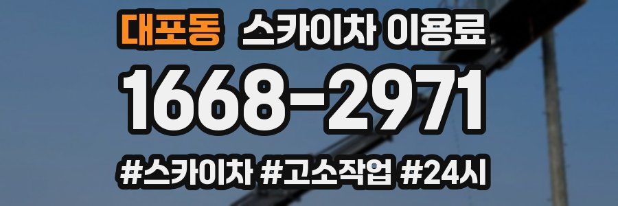 대포동 스카이차 이용료
