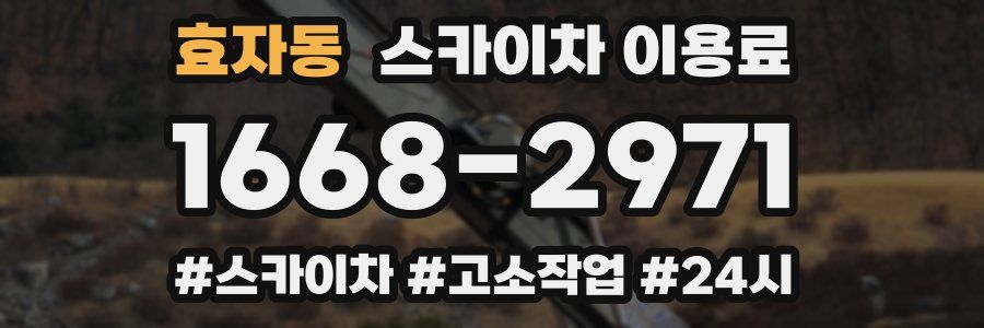 효자동 스카이차 이용료