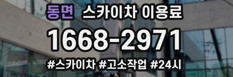동면 스카이차 이용료