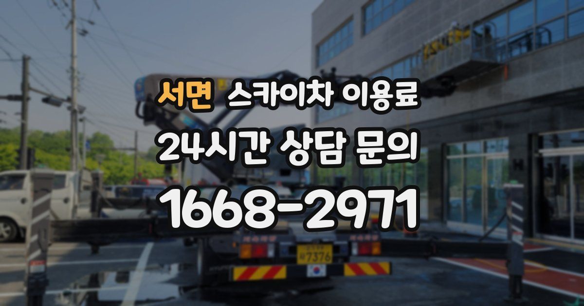 서면 스카이차 이용료
