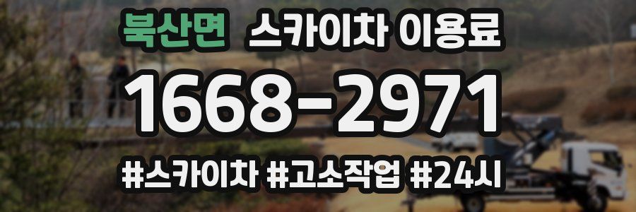 북산면 스카이차 이용료