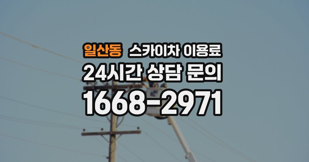 일산동 스카이차 이용료
