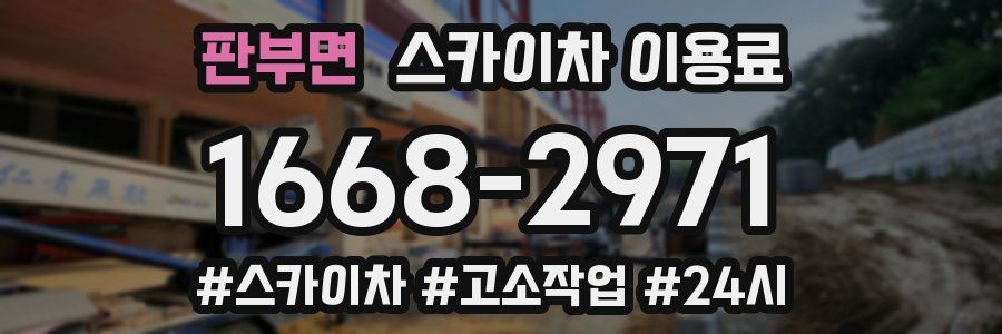 판부면 스카이차 이용료