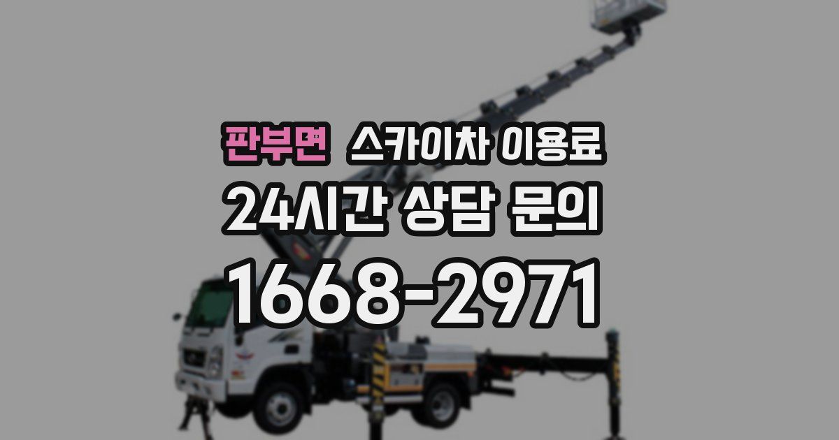 판부면 스카이차 이용료
