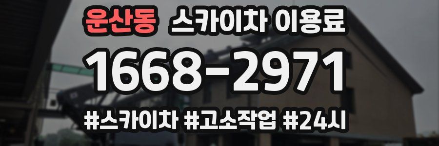 운산동 스카이차 이용료