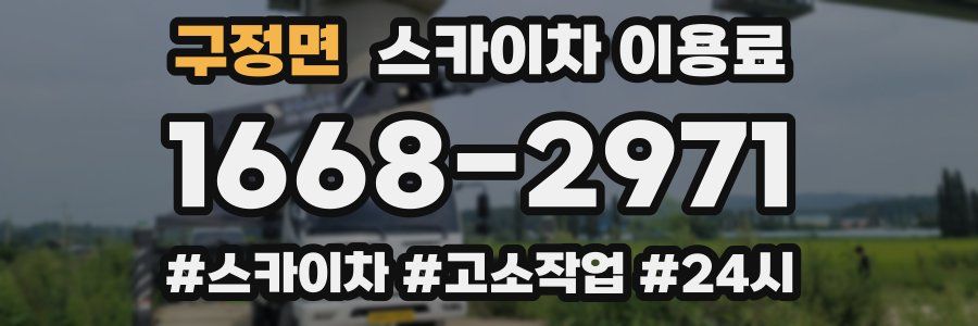 구정면 스카이차 이용료