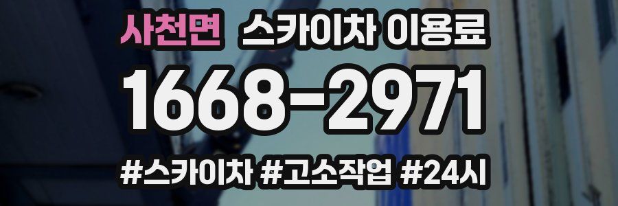 사천면 스카이차 이용료