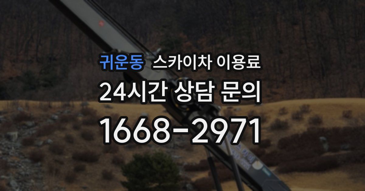 귀운동 스카이차 이용료