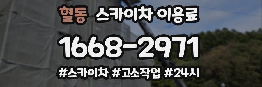 혈동 스카이차 이용료