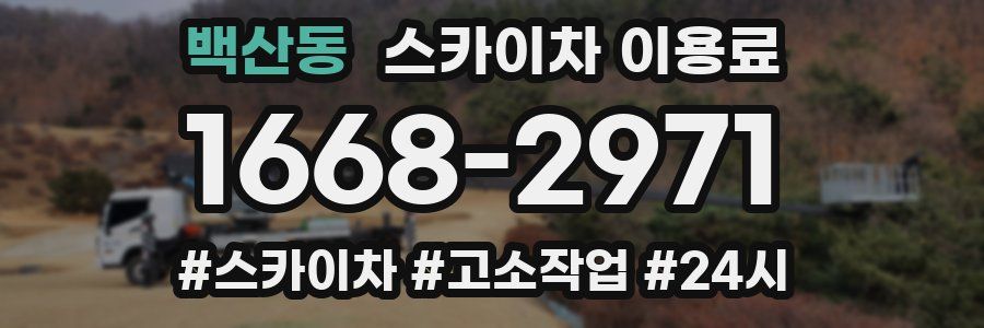 백산동 스카이차 이용료