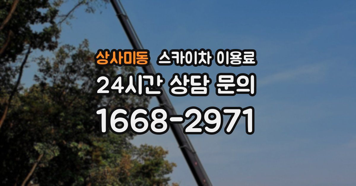 상사미동 스카이차 이용료