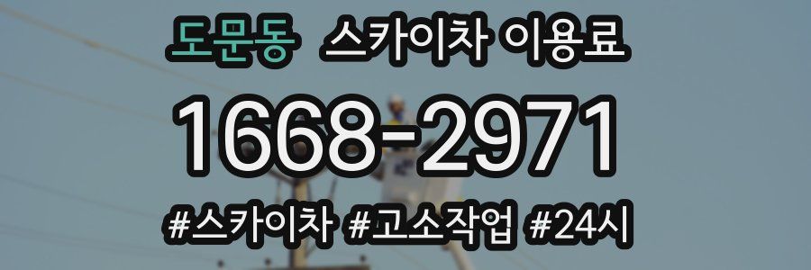 도문동 스카이차 이용료