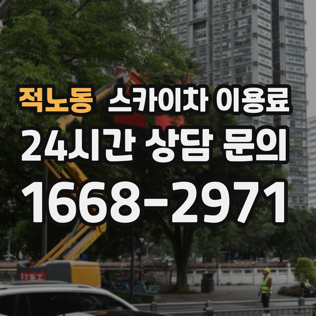 적노동 스카이차 이용료